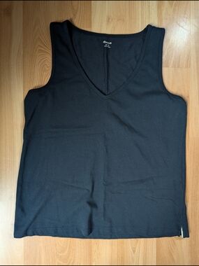 Madewell Black V-Neck Tank Top NWT Size S